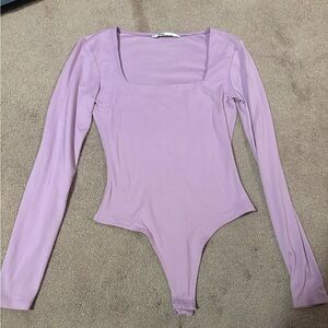3/$12 Bluenotes Lavender Long Sleeve bodysuit size xs